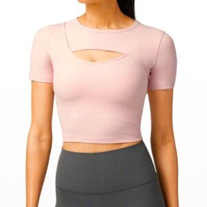 Lululemon Pink Get Centered Short Sleeve Top – Size XS